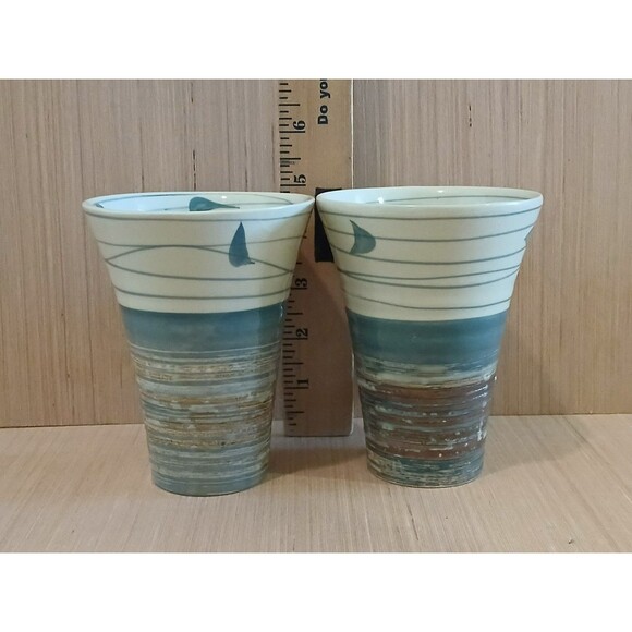 Stoneware Coffee Mugs Set of 2 Microwave and Dishwasher Safe - Picture 5 of 8